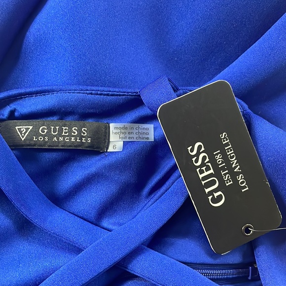Cobalt Blue Cocktail Dress by Guess - Picture 4 of 7